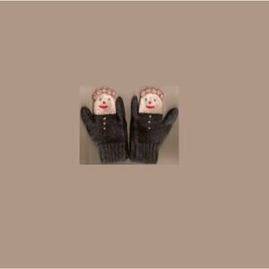 Cottage Craft Child's Hand Knit Wool Face Mittens